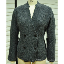 100%Lambswool Women Cardigan Knit Sweater with Button